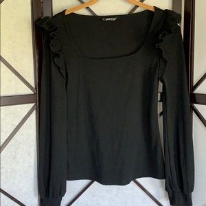 SHEIN size M ribbed ruffle top